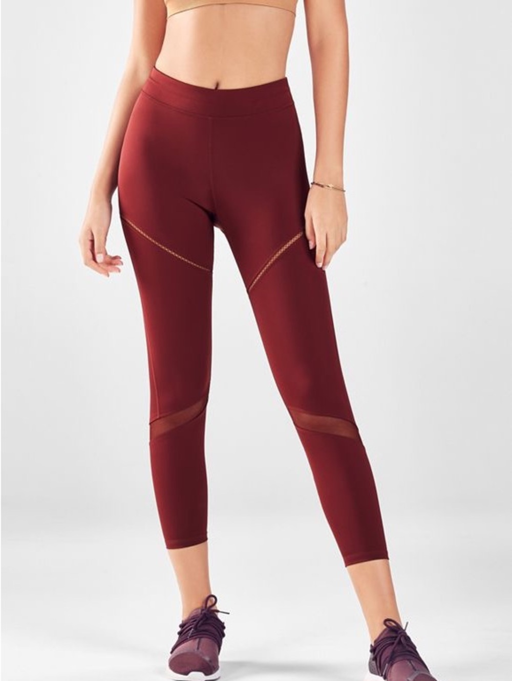 Fabletics High-Waist Burgundy Leggings